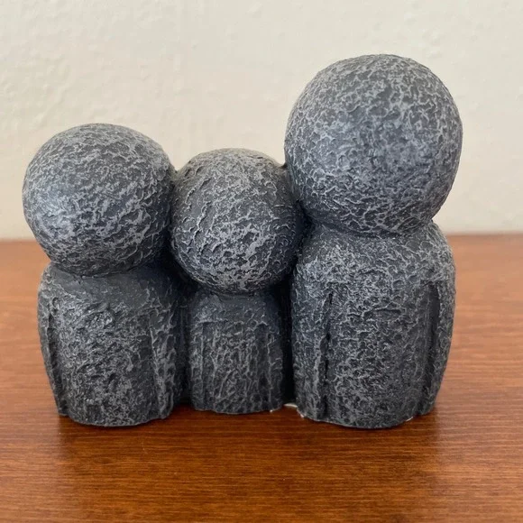 Summit Collection 3 smiling Jizo Monk sculpture figurine gray resin‎ - Picture 3 of 5